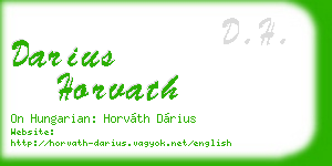 darius horvath business card