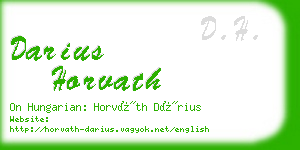 darius horvath business card